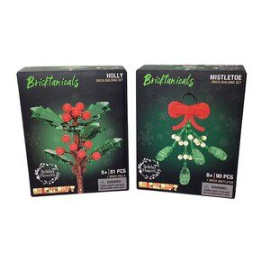 Brick Craft Bricktanicals Mistletoe/Holly Brick Building  2 Sets New sealed Boxs